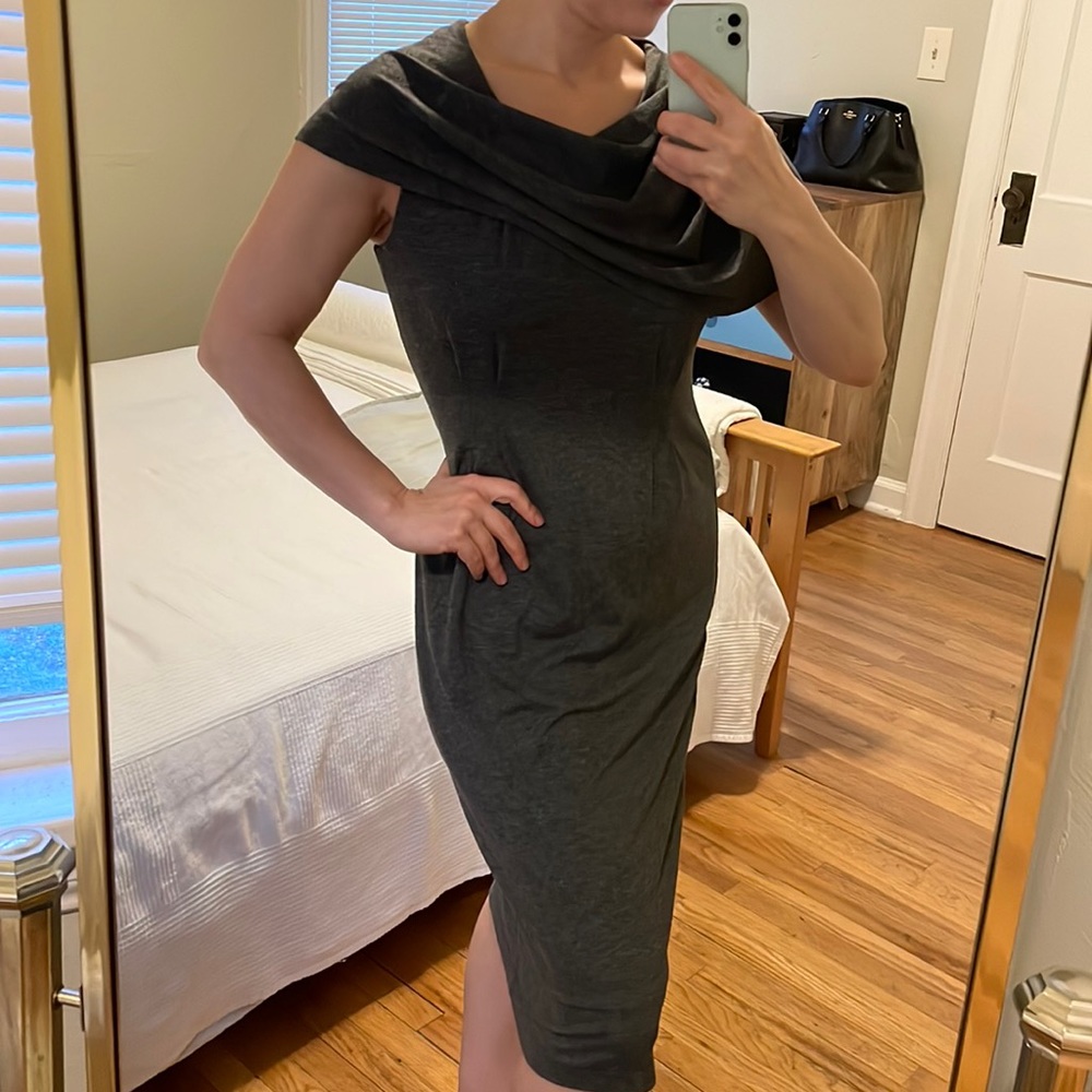 DONNA RICCO NY Size 4 Grey Dress